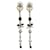 Orecchini Swing di Chanel Nero Bianco Multicolore D'oro  - vista 3
