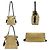 Borsa a Spalla Flamenco Knot di Loewe Beige Marrone scuro - vista 3