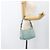 PRADA Borsa a Spalla Nylon Pelle Azzurro Chiaro Argento Auth BAZ537 Blu chiaro - vista 23