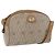 Christian Dior Bolso de hombro de lona de panal PVC beige dorado Auth ARZ525