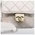 CHANEL Minimini Matelassé 7 Pouch Pelle Bianco Oro CC Auth LNZ849 D'oro - vista 10