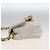 CHANEL Minimini Matelassé 7 Pouch Pelle Bianco Oro CC Auth LNZ849 D'oro - vista 3