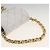 CHANEL Minimini Matelassé 7 Pouch Pelle Bianco Oro CC Auth LNZ849 D'oro - vista 7