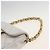 CHANEL Minimini Matelassé 7 Pouch Pelle Bianco Oro CC Auth LNZ849 D'oro - vista 8