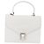 FENDI Handtasche aus Leder 2-in-1 Weiß Silber Authentisch LNZ694 - Ansicht 13