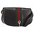 Borsa a spalla in pelle Sherry Line Horsebit Web GUCCI marrone scuro oro Auth ep13957 D'oro