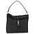 Borsa a Spalla Jackie in Tela GG Gucci in Pelle Nera e Argento 001 3355 Auth BAZ566A Nero