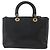 Christian Dior Borsa Tote Lady Dior in pelle 2 in 1 nera e oro Auth ARZ701 Nero D'oro - vista 2