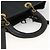 Christian Dior Borsa Tote Lady Dior in pelle 2 in 1 nera e oro Auth ARZ701 Nero D'oro - vista 7