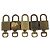 LOUIS VUITTON Set di 5 Lucchetti in metallo Oro LV Auth 173286 D'oro - vista 2