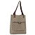 Borsa tote Gucci GG Supreme Web Sherry Line in PVC beige e oro 39 02 003 Auth BSZ492
