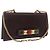 VALENTINO Borsa a Spalla con Catena Pelle Marrone Oro Auth ka3408A D'oro