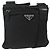 Borsa a Spalla PRADA Nylon Nero Argento Autentica ep13949