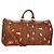 LOUIS VUITTON Borsa Keepall Bandoulière 55 Catgram Pelle M52951 LV Auth 156736SM Marrone