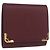 Monedero de cuero burdeos Must Line de CARTIER con dorado Auth am11082A