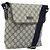 Gucci Borsa a Spalla GG Supreme in Pelle PVC Navy 223666 Auth am10999 Blu navy