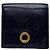 Céline Vintage Celine Paris Leather Flapable Wallet Black Navy blue