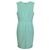 Max Mara Mintgrünes ärmelloses Crepe-Midikleid - Ansicht 2