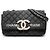 Borsa a spalla in tela matelassé Chanel Nero