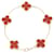 Van Cleef & Arpels Vintage Alhambra Carnelian Bracelet Red Yellow  - view 2