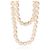 Collana in perle barocche finte vintage 1981 placcata in oro Chanel