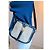 Borsa Céline in pelle blu navy e tela beige - vista 17