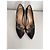 Gucci schwarze Leder bestickte High Heels Mehrfarben - Ansicht 2