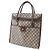 Borsa a mano in PVC GG intrecciato Gucci Marrone - vista 2