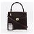 Autre Marque Borsa 2 in 2 in vitello Gold Pfeil Marrone Bordò - vista 19