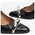 Tory Burch Pompes perforées en cuir noir - taille EU 38,5 - vue 3