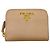 Portamonete rotondo con zip Prada in rosa beige