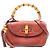 Bolsa de couro vermelho médio New Bamboo da Gucci