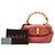 Bolsa de couro vermelho médio New Bamboo da Gucci - vista 8