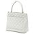 Chanel Weißer Kaviar Medaillon Tote - Ansicht 2