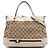 Gucci Beiger GG Canvas Web Mayfair Satchel