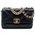 Chanel Nero Medio Pelle di Agnello 19 Flap