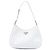 Borsa a tracolla Cleo in pelle Spazzolato bianca Prada Bianco