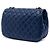 Chanel Blu Piccola Borsa Trapuntata in Agnello Perlato con Patta Singola - vista 2