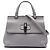 Bamboo Borsa quotidiana piccola in pelle grigia con bambù Gucci Marrone