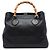 Bolsa Tote Diana Média em Couro Preto com Bambu Gucci