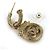 CHANEL Vintage 05A Coco Mark Seil-Dreh-Schaukelohrringe Golden - Ansicht 5