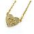 Collana a forma di cuore con strass Clair D Lune di Christian Dior D'oro