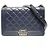 Borsa a Spalla Chanel Boy in Pelle di Agnello Blu Navy