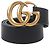 Marmont Ceinture large Double G 400593 de Gucci Noir