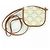 Céline Cartera de cuero con logo Triomphe CELINE Castaño Blanco - vista 2
