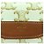 Céline Cartera de cuero con logo Triomphe CELINE Castaño Blanco - vista 9