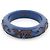 NUOVO BRACCIALE LOUIS VUITTON LEO MONOGRAM LOGO LV IN LEGNO LACCATO BLU