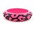 NUOVO BRACCIALE LOUIS VUITTON LEO MONOGRAM LOGO LV IN LEGNO LACCATO ROSA Fuschia - vista 3