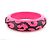 NUOVO BRACCIALE LOUIS VUITTON LEO MONOGRAM LOGO LV IN LEGNO LACCATO ROSA Fuschia - vista 4