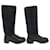 Hermès SCARPE HERMES BOOTS CAVALIERI 36 IN PELLE NERA E SUEDE FODERATE Nero  - vista 3